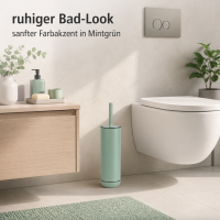 WC-Bürstenhalter 9x39cm Grün Mintgrün Edelstahl freistehend