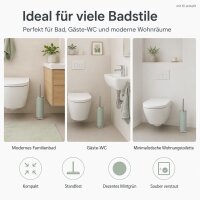 WC-Bürstenhalter 9x39cm Grün Mintgrün Edelstahl freistehend