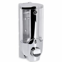 Nachfüllbarer Wand Seifenspender 380ml Silber silberfarben Bad
