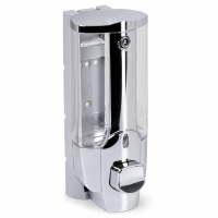 Nachfüllbarer Wand Seifenspender 380ml Silber silberfarben Bad