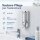 Nachfüllbarer Wand Seifenspender 380ml Silber silberfarben Bad