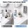 Nachfüllbarer Wand Seifenspender 380ml Silber silberfarben Bad