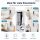 Nachfüllbarer Wand Seifenspender 380ml Silber silberfarben Bad