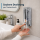 Nachfüllbarer Wand Seifenspender 380ml Silber silberfarben Bad