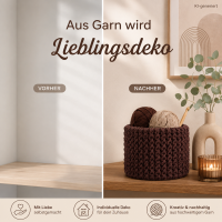 Makramee Kordel 5mm 50m Braun - Flechtgarn Chocolate Brown Baumwolle