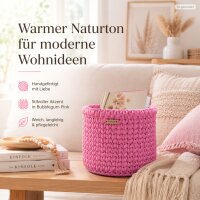 Makramee Kordel 5mm 50m Pink - Bobbiny Bubblegum Pink Baumwolle