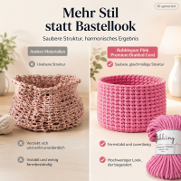 Makramee Kordel 5mm 50m Pink - Bobbiny Bubblegum Pink Baumwolle