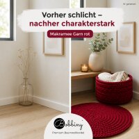 Baumwollkordel 5mm 50m Rot - Red Velvet Kordelgarn für Taschen