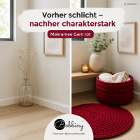 Baumwollkordel 5mm 50m Rot - Red Velvet Kordelgarn für Taschen