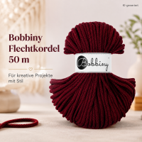 Baumwollkordel 5mm 50m Rot - Red Velvet Kordelgarn für Taschen