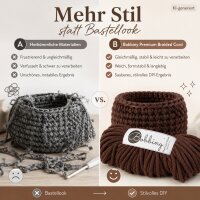 Makramee Kordel 5mm 100m Braun - Flechtkordel Chocolate Brown