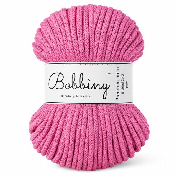 Baumwollkordel 5mm 100m Rosa - Bubblegum Pink für Körbe und Taschen