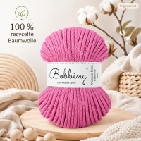 Baumwollkordel 5mm 100m Rosa - Bubblegum Pink für Körbe und Taschen