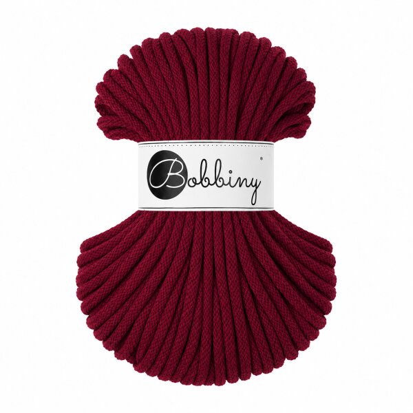 Baumwollkordel 5mm 100m Rot - Red Velvet Makramee Kordel geflochten
