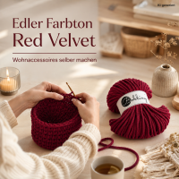 Baumwollkordel 5mm 100m Rot - Red Velvet Makramee Kordel geflochten