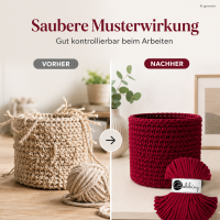 Baumwollkordel 5mm 100m Rot - Red Velvet Makramee Kordel geflochten