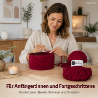 Baumwollkordel 5mm 100m Rot - Red Velvet Makramee Kordel geflochten