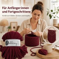 Bobbiny Baumwollkordel - Flechtkordel 9 mm - 30 m Red Velvet