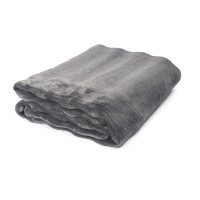 Kuscheldecke 150x200 Grau - Mittelgrau Double Face Wohndecke