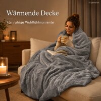 Kuscheldecke 150x200 Grau - Mittelgrau Double Face Wohndecke