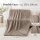 Kuscheldecke 150x200 Grau Taupe - Fleecedecke Fellimitat Sofa