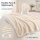 Kuscheldecke 150x200 cm Natur Creme - Fellimitat Fleece Wohndecke