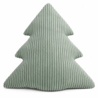 Tannenbaum Kissen 50x50 Grün Salbeigrün - Cord Kissen Weihnachten