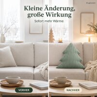 Tannenbaum Kissen 50x50 Grün Salbeigrün - Cord Kissen Weihnachten