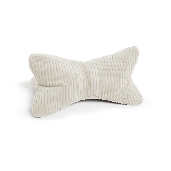 Leseknochen Kissen 42x22cm Beige Creme Flauschcord zum Anlehnen