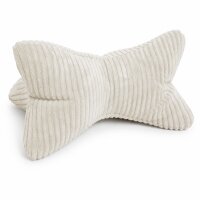 Leseknochen Kissen 42x22cm Beige Creme Flauschcord zum Anlehnen