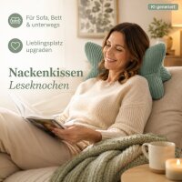 Lesekissen Bett 42x22cm Grün Salbei - Leseknochen Kissen Cordoptik