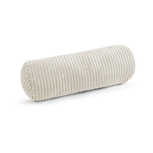 Nackenrolle 15x40cm Beige Creme Zierrolle Cordoptik für Bett Sofa