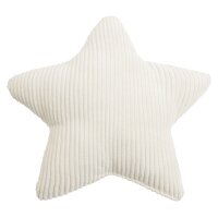 Kuschelkissen Stern 55x55 Weiß Elfenbein -...