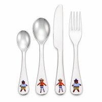 Kinder Essbesteck Edelstahl 17x23cm Bunt Mehrfarbig...