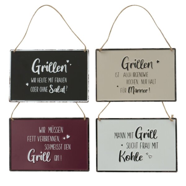 Blechschild mit Spruch
