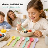 Kinder Teelöffel 14,5cm Bunt - 6er Set aus Melamin für kleine Hände