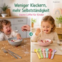 Kinder Teelöffel 14,5cm Bunt - 6er Set aus Melamin für kleine Hände