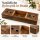 Adventstablett Holz 46x16cm Braun Kerzenhalter Tablett mit Deko-Fach