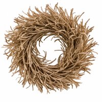 Kranz aus Ästen 38x38x7,5 cm Natur champagner hängend für Wand und Tür