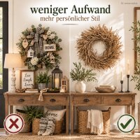 Kranz aus Ästen 38x38x7,5 cm Natur champagner hängend für Wand und Tür