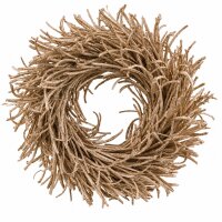 Naturkranz zum Dekorieren 48x8,5cm Beige Champagner Astkranz hängend
