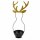 Metallschale Hirsch schwarz gold 21x16,5x60cm Dekoobjekt Metall