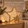 Beleuchteter Holzstern 31x6,5x49cm Natur Holz Fensterdeko Weihnachten