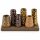 Vasen Arrangement 18,5x7x9cm Braun Gold Steingut auf Platte Sideboard