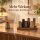 Vasen Arrangement 18,5x7x9cm Braun Gold Steingut auf Platte Sideboard