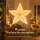Stoffstern LED 38x5x36cm Gold - beleuchteter Stern hängend Advent