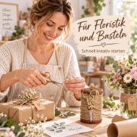 Juteband auf Spule mit Schere D5xH8cm Natur Beige - Jute Deko