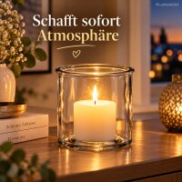 Glasgefäß rund 10x10cm Transparent klar Glas für Tischdeko