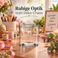 Glasgefäß rund 10x10cm Transparent klar Glas für Tischdeko