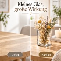 Glasgefäß rund 10x10cm Transparent klar Glas für Tischdeko